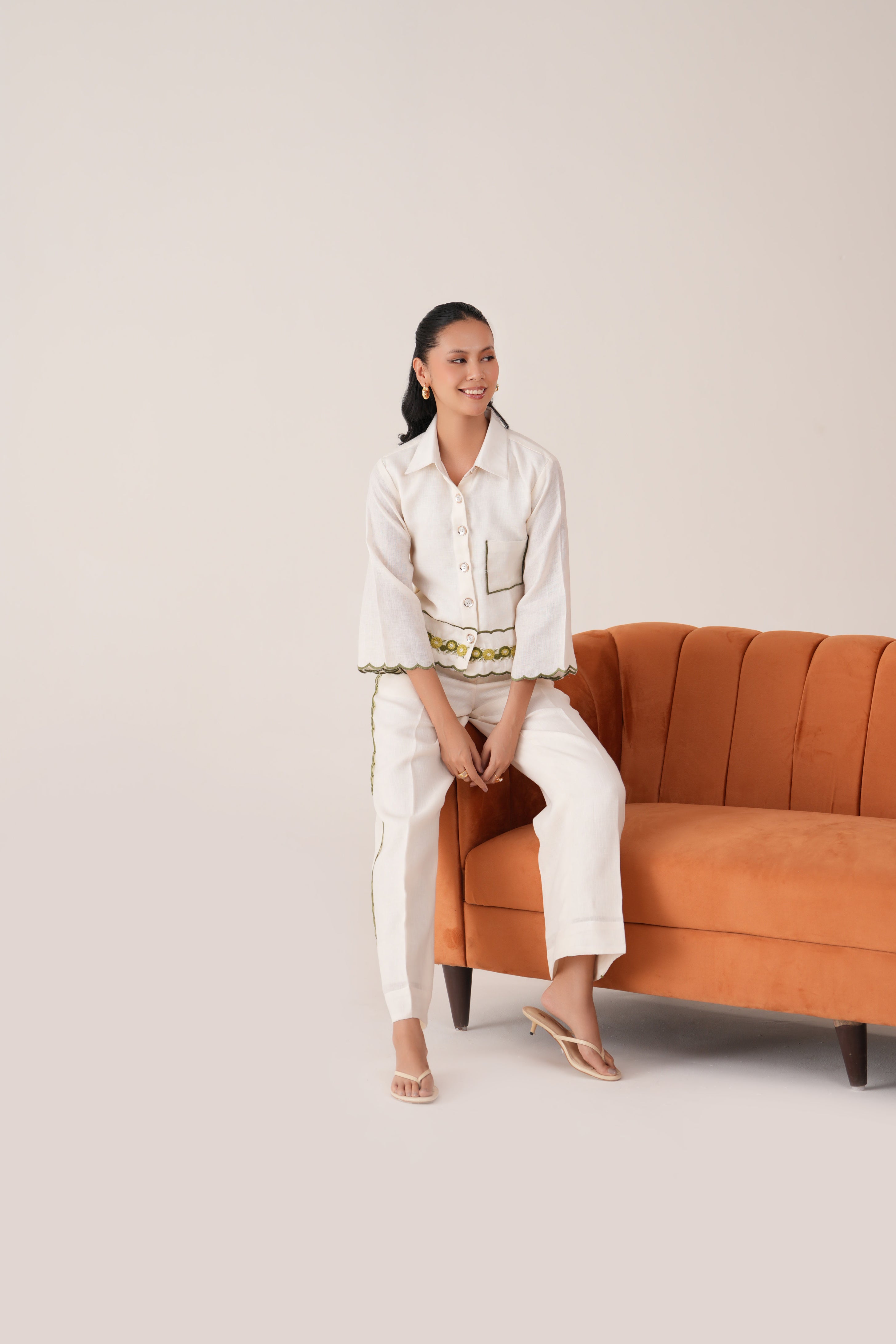 Ivory Trim Shirt