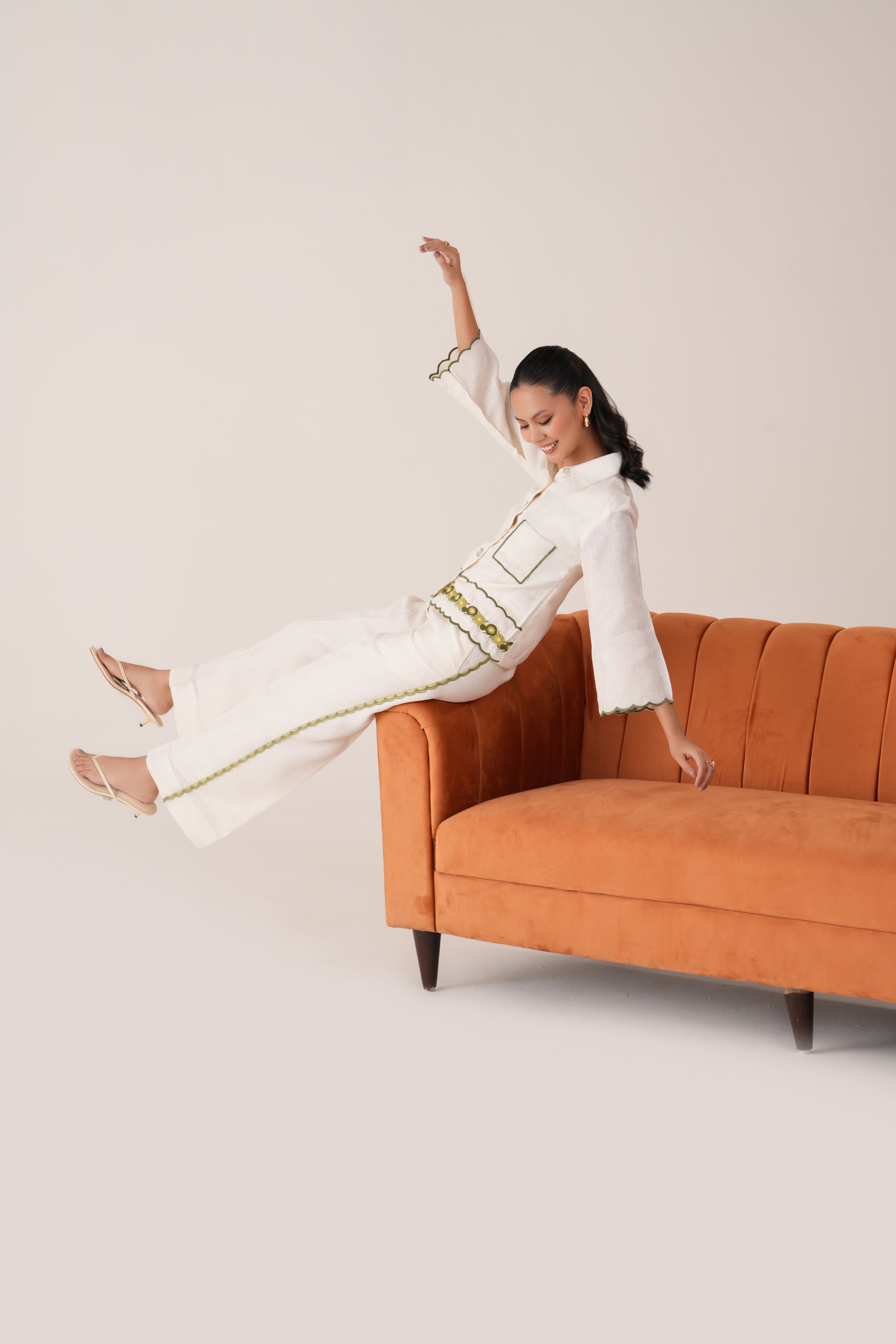 Ivory Trim Co-ord Set