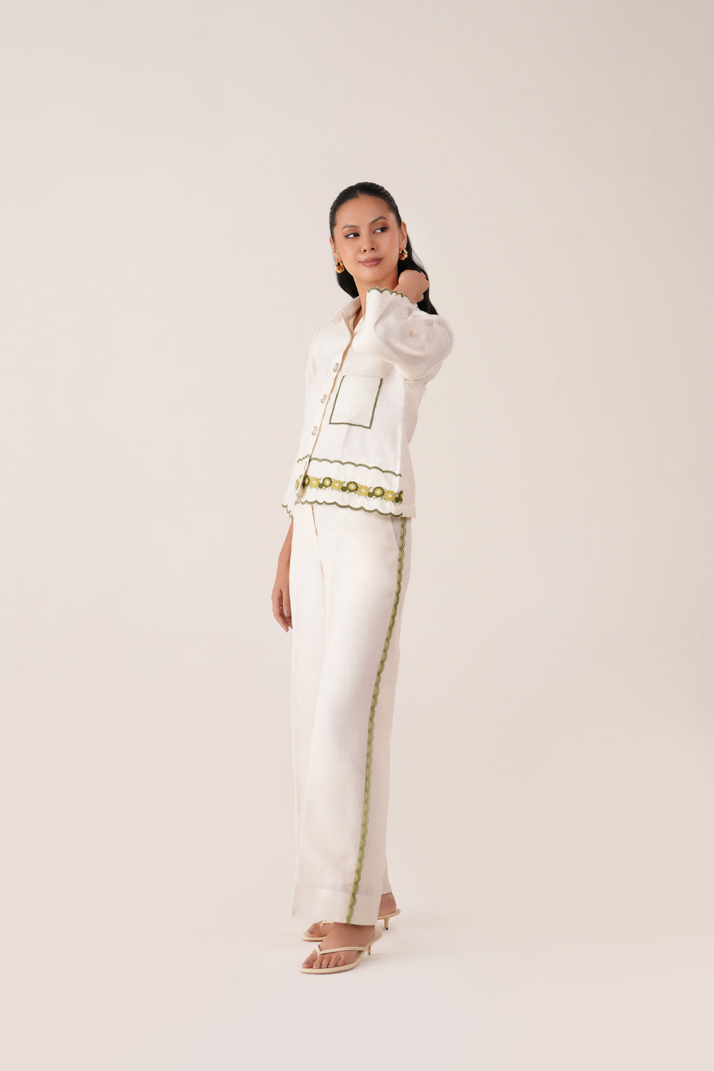 Ivory Trim Co-ord Set