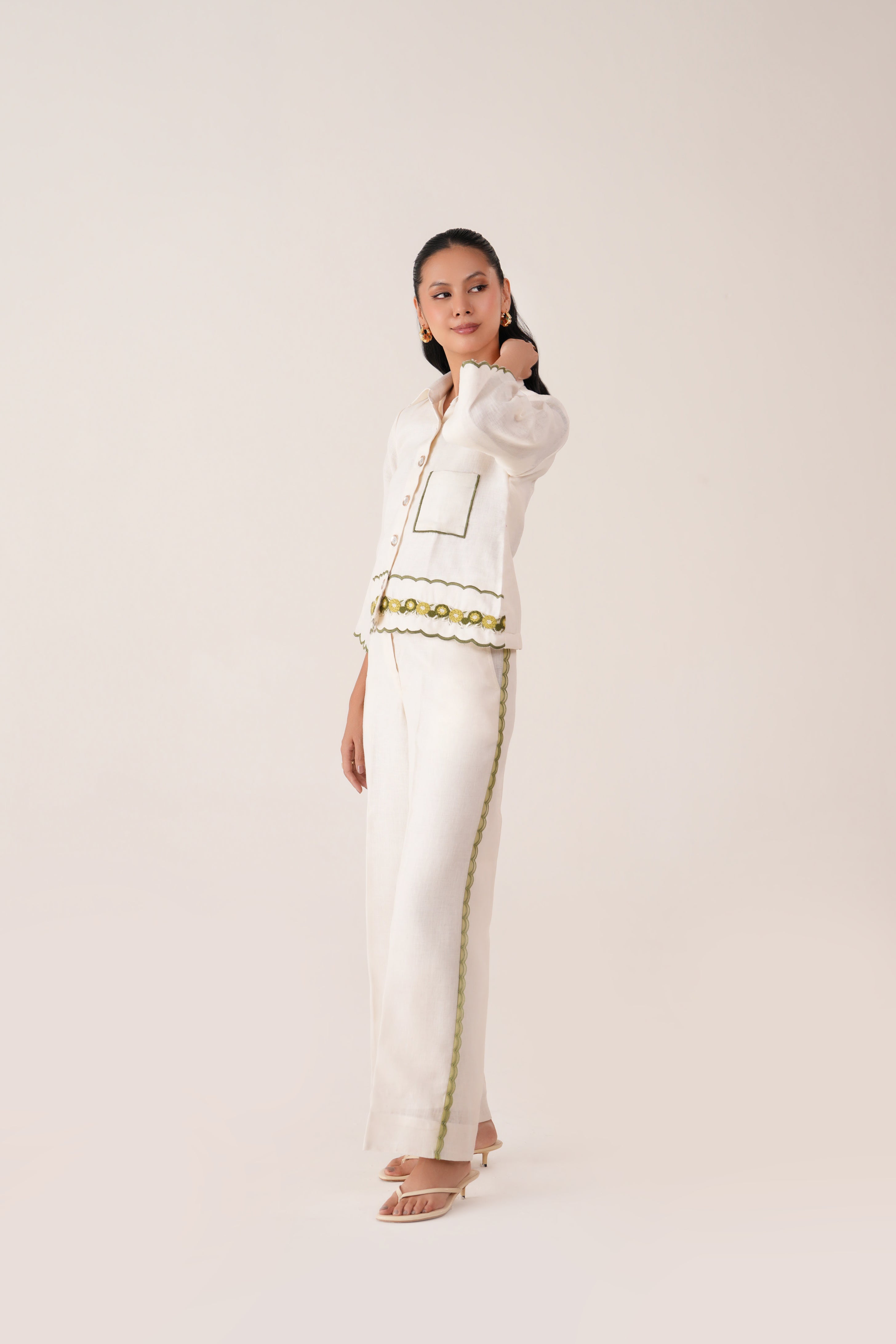 Ivory Trim Co-ord Set