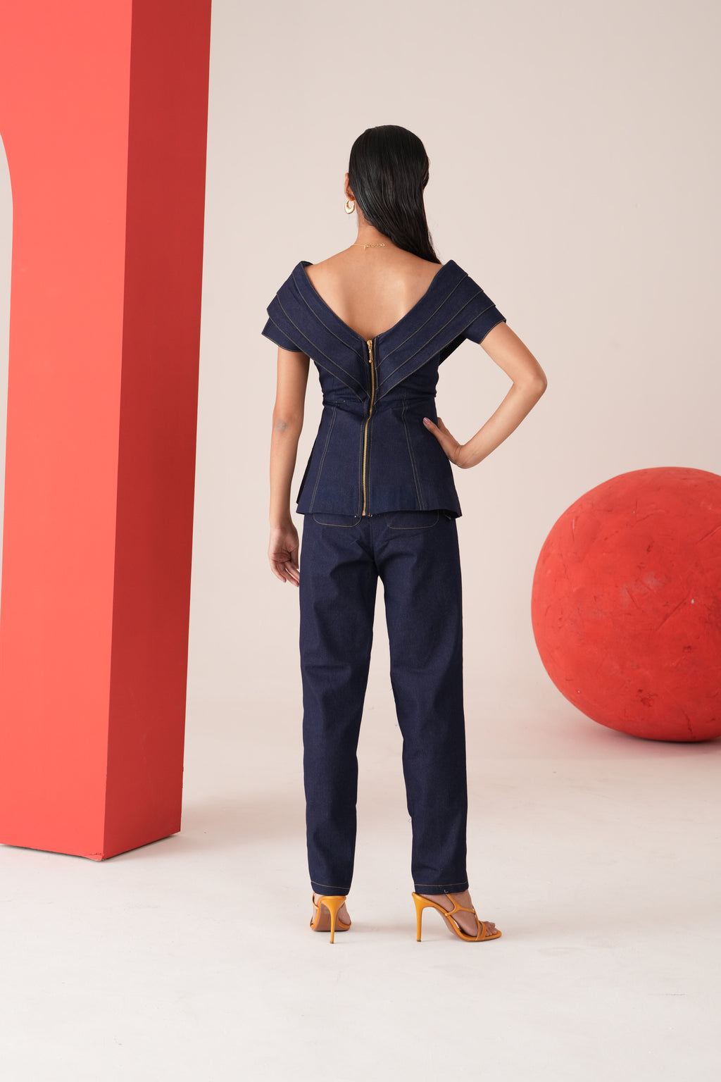 Indigo Pleated Co-ord Set